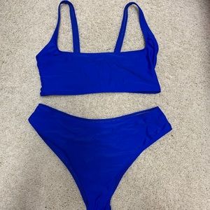 royal blue high waisted bikini